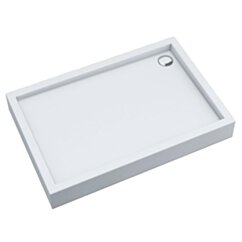 Schedline Brodzik akrylowy zintegrowany z nośnikiem Stabilsound Plus® oraz obudową akrylową przeciągniętą do podłogi Favory Plus 90x100x16 cm, prostokątny, Gwarancja 10 lat