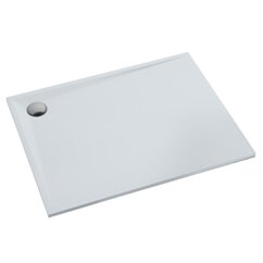 Schedline Brodzik kompozytowy Stabilsound Plus® Libra Smooth White 80x120x3 cm, prostokątny, Gwarancja 15 lat