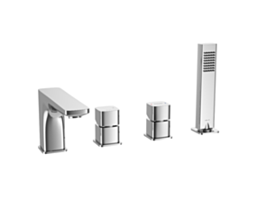 Excellent Keria bateria wannowa 4 otworowa, chrom AREX.2034CR