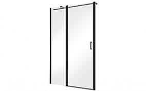 BESCO PMD EXO-C drzwi prysznicowe 110 cm uchylne czarny mat/szkło przezroczyste BESCO BE-ECB-110-190C