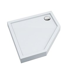 Schedline Brodzik akrylowy zintegrowany z nośnikiem Stabilsound Plus® oraz obudową akrylową przeciągniętą do podłogi Cameron 90x90x12 cm, pięciokątny, Gwarancja 10 lat