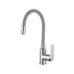 Kuchinox ELZA Bateria zlewozmywakowa stojąca chrom/szary z elastyczną wylewką  BKE_962D