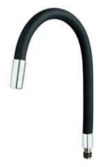 FERRO Wylewka Elastico ZUMBA do baterii zlewozmywakowej, czarna FE-W100B-B