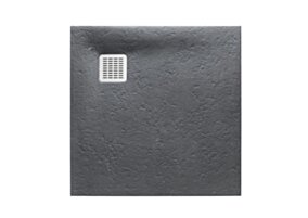 ROCA Brodzik TERRAN 90x90 STONEX kw.szary łupek+syfon w kompl. CR-AP10338438401200