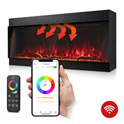 KOMINEK ELEKTRYCZNY ŚCIENNY 150cm GRZANIE + WIFI z dźwiękiem 3555