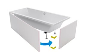 Excellent Flex obudowa do zabudowy wanny płytkami , 200 cm OBEX.P.20X90WH