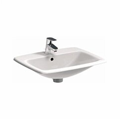 GEBERIT Geberit Selnova Square Umywalka wpuszczana w blat, B60cm, H17cm, T45cm, z przelewem, z otworem na ba KOŁO M31861000 GEB-500.307.01.7
