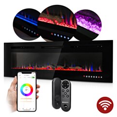 KOMINEK ELEKTRYCZNY do zabudowy z funkcją grzania 1800W + pilot + Wi-Fi 3489