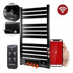 GRZEJNIK ŁAZIENKOWY Drabinkowy Termofol moc 2000W nagrzewnica Czarny WIFII 3461