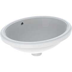GEBERIT Geberit Variform Umywalka podblatowa, owalna, B49.5cm, H18cm, T42cm, z przelewem, bez otworu na bate KOŁO 500.748.01.6 GEB-500.748.01.2