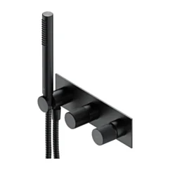 Omnires CONTOUR bateria prysznicowo-wannowa podtynkowa z rączką prysznicową, antracyt szczotkowany CT8035-1AT