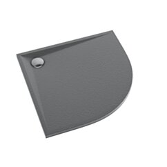 Schedline Brodzik kompozytowy Stabilsound Plus® Libra Anthracite Stone 80x80x3 cm R55, półokrągły, Gwarancja 15 lat