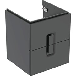 KOŁO Szafka podumyw.50cm z 2  szufl. czarny mat TWINS FKT-89491000