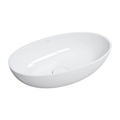 Omnires SHELL M+ umywalka nablatowa, 60 x 35 cm, biały połysk SHELLUNBP
