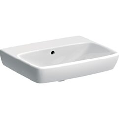 GEBERIT Geberit Selnova Square Umywalka, B55cm, H17.5cm, T44cm, z przelewem, bez otworu na baterię KOŁO M31056000 GEB-500.291.01.7