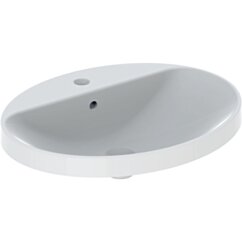 GEBERIT Geberit Variform Umywalka wpuszczana w blat, owalna, B60cm, H17.8cm, T48cm, z przelewem, z otworem n KOŁO 500.724.01.6 GEB-500.724.01.2