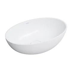 Omnires SHELL M+ umywalka nablatowa, 50 x 32 cm, biały mat SHELL500UNBM