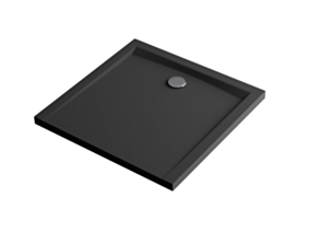 Excellent Forma X brodzik kwadratowy 90x90 cm struktura, niski, czarny mat BREX.1402.090.090.BLN