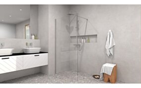 BESCO PMD ECO-N walk in 100X195 szkło przejrzyste  BESCO BE-EN-100-195C