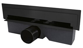 FERRO Odpływ ścienny WALL SLIM 30 cm czarny FE-OLWS1-BL