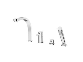 BESCO PMD Bateria DECCO wannowa 4-otworowa chrom   BESCO BE-BW-D4-CH