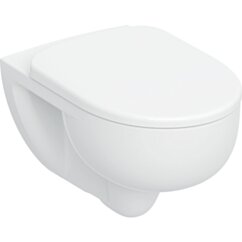 GEBERIT Zestaw:miska wisząca WC Geberit Selnova, lejowa, TurboFlush, z deską sedesową: T=54cm, Wolne opadanie=Tak, Zawiasy wypinane=Tak, Mocowanie=Od góry, Biały GEB-503.083.00.1