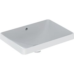 GEBERIT Geberit Variform Umywalka wpuszczana w blat, prostokątna, B55cm, H17.8cm, T40cm, z przelewem, bez ot GEB-500.737.00.2