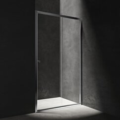 Omnires BRONX drzwi prysznicowe przesuwne, 130 cm, chrom połysk, szkło transparentne S2050130CRTR