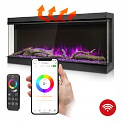 KOMINEK ELEKTRYCZNY ŚCIENNY 150cm GRZANIE +WIFI 3D z dźwiękiem 3552