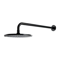Omnires SLIMLINE deszczownica z ramieniem, czarny półmat WGSET1BL