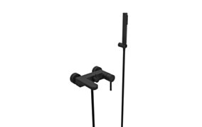 BESCO PMD Bateria DECCO wannowa ścienna czarna   BESCO BE-BW-DS-CZ