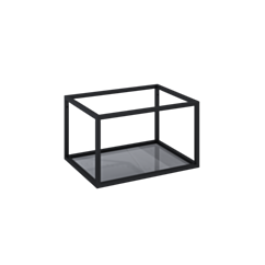 ELITA STELAŻ PODSZAFKOWY 60 BLACK MATT Z PÓŁKĄ SZKLANĄ( ELITA 167665) SZE-RE150600107160