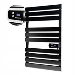 GRZEJNIK ŁAZIENKOWY CZARNY elektryczny 500W LED 3513