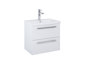 ROCA KWADRO Szafka łazienkowa 60 cm z 2 szufladami, do kompletacji z umywalką Hebe, biały połysk(nr elita 166712 ) CR-A857969806