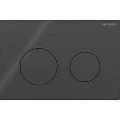GEBERIT Przycisk uruchamiający Geberit Omega20, przedni/górny, czarny-czarny mat-czarny okrągły GEB-115.085.DW.1