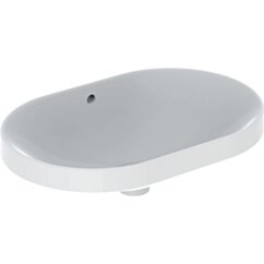 GEBERIT Geberit Variform Umywalka wpuszczana w blat, eliptyczna, B60cm, H17.8cm, T40cm, z przelewem, bez otw KOŁO 500.728.01.6 GEB-500.728.01.2