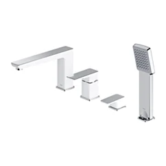 Omnires PARMA bateria wannowa 4-otworowa, chrom/biały połysk PM7432CRB