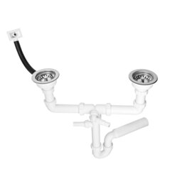 MCALPINE Syfon zlew.2-k+sp.manu.3.5 z przelewem SYF-HC7HC12R-POL1