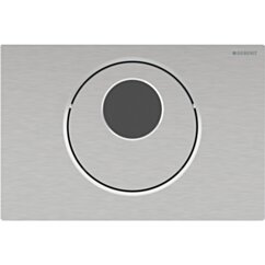 GEBERIT Przycisk uruchamiający Geberit Sigma10, do systemu spłukiwania WC z elektronicznym uruchamianiem spłukiwania: szczotkowane, polerowany, B=24.6cm, H=16.4cm, T=1.5cm, Materiał=Stal nierdzewna GEB-242.781.SN.1