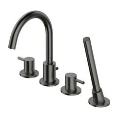 Omnires Y bateria wannowa 4-otworowa, grafit szczotkowany Y1232GR