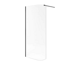 Excellent Vidoq walk-in ścianka prysznicowa gięta 83x200 cm, powłoka Clean Control, czarny mat KAEX.1507.830.LP.BL