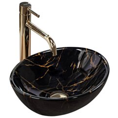 Rea UMYWALKA SOFIA MINI MARBLE BLACK SHINY - NABLATOWA REA-U6963