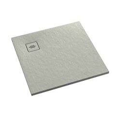 Schedline Brodzik kompozytowy Stabilsound Plus® Protos Cement Stone 80x80x3,5 cm, kwadratowy, Gwarancja 15 lat