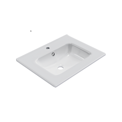 Excellent Pik umywalka meblowa 61x46,5 cm prostokątna z otworem na baterię, biały połysk CEEX.6517.600.WH