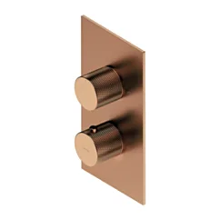 Omnires CONTOUR termostatyczna bateria prysznicowo-wannowa podtynkowa, miedź szczotkowana CT8036CPB