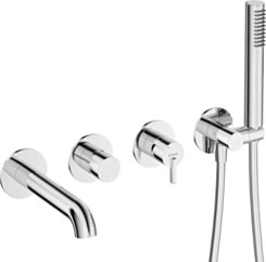 Deante Silia Bateria wannowa z zestawem prysznicowym podtynkowa BQS_018P