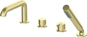 Deante Silia Bateria wannowa 4-otworowa z zestawem prysznicowym BQS_R14M