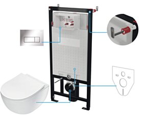Deante Peonia Zestaw WC podtynkowy 6 w 1 CDES6ZPW