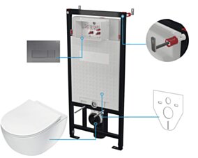 Deante Peonia Zestaw WC podtynkowy 6 w 1 CDET6ZPW