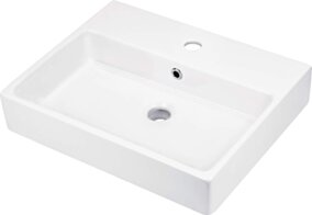Deante Temisto Umywalka ceramiczna nablatowa/ścienna z miejscem na baterię - 50x40 cm CDT_6U4S